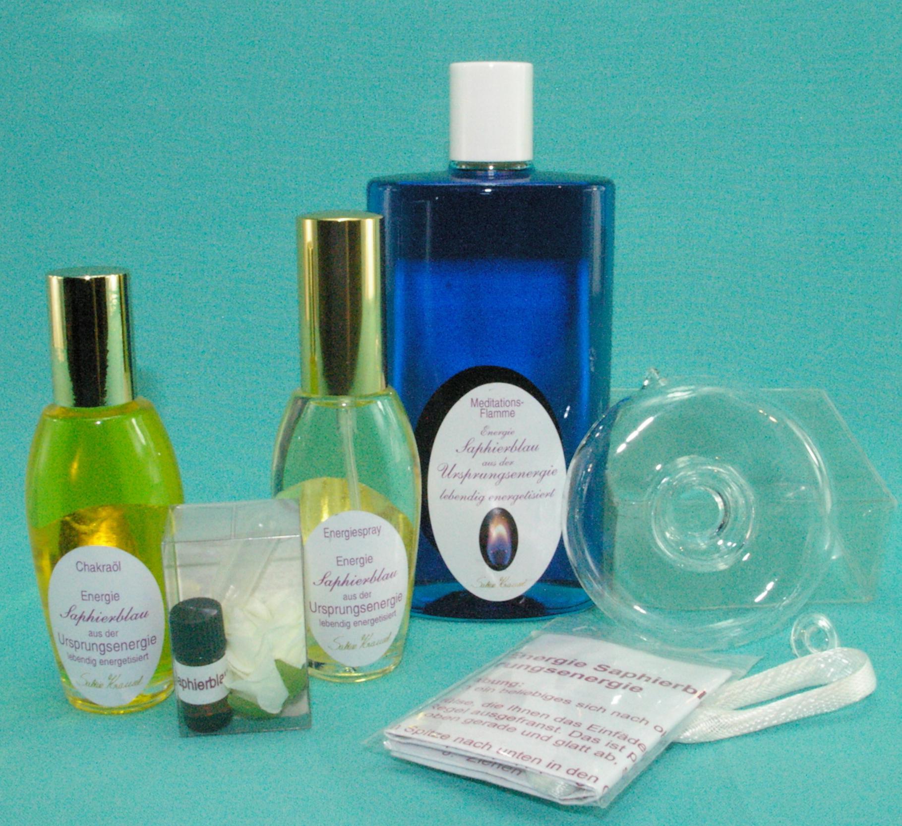 Energie Saphierblau aus der Ursprungsenergie - Set Gold
